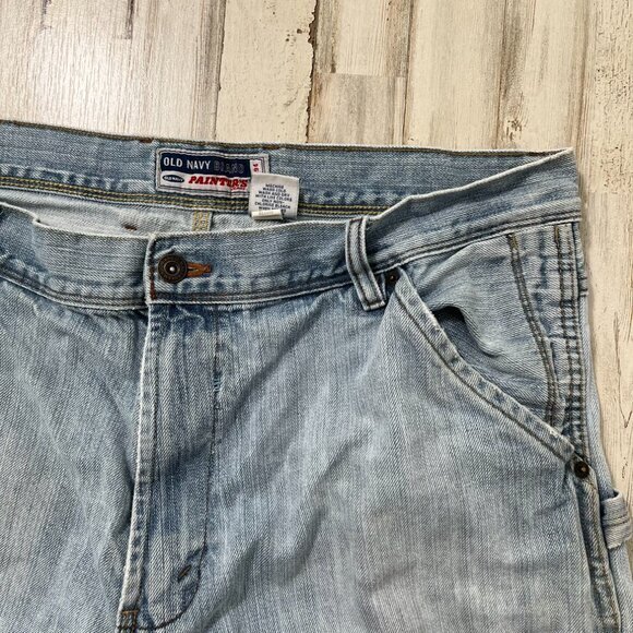 Vintage Y2k Old Navy Denim Painters Carpenter Cargo‎ Jeans Mens 36 x 32 - Picture 5 of 6
